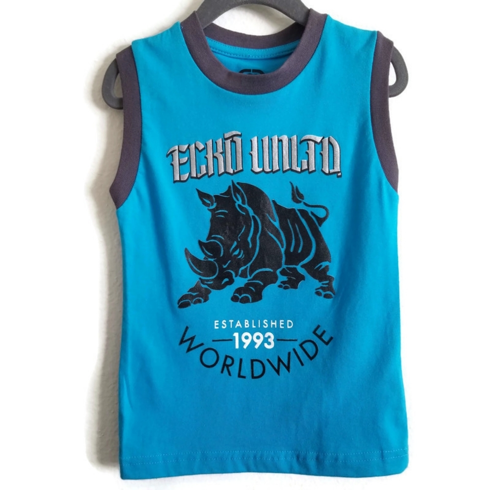 Echo Unltd Toddler Muscle Tank Shirt, Color Blue, Size 4T